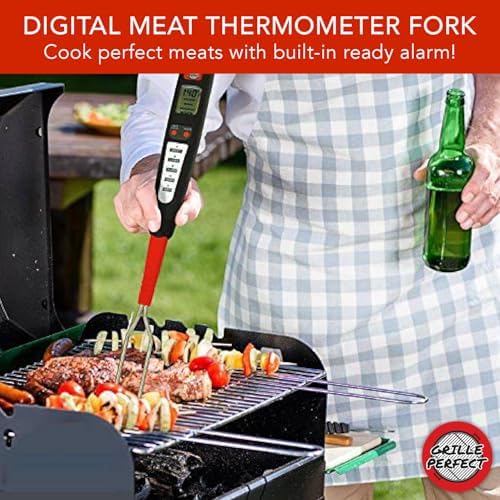 Digital Meat Thermometer Fork for Grilling and Barbecue