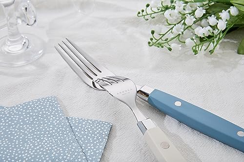 ANNOVA Silverware Set, Retro/Rivet Colorful Stainless Steel Tableware