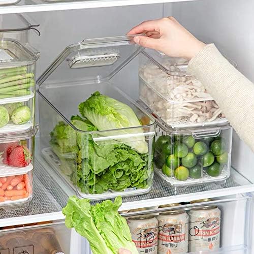 Slideep Refrigerator Food Storage Containers with Lids