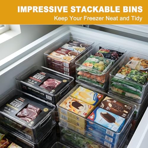 Hudgan 8 Pack Freezer Organizer Bins