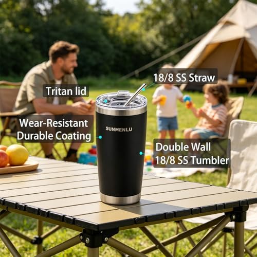 Coffee Mug Cup 20 oz Insulated Travel Tumbler with Lid And Straw