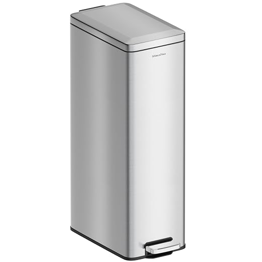 8 gallon/30L Slim Stainless Steel Garbage Can by SolaceCove