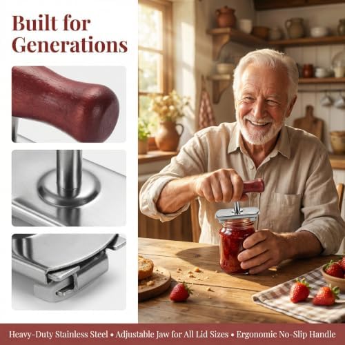 Cap Crack Jar Opener, Jar Openers for Seniors & Weak Hands(White)