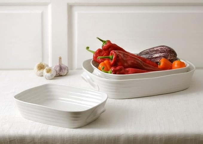 Portmeirion Sophie Conran Handled Roasting Dish, Freezer Safe Pan - Image 6