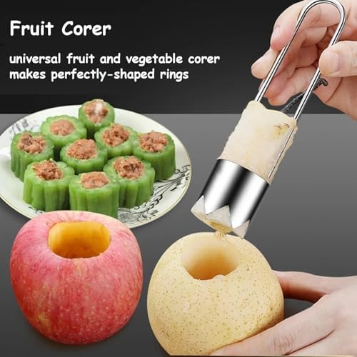 Stainless Steel 3-Pack Fruit Slicer Kitchen Knife, 2-in-1 Watermelon