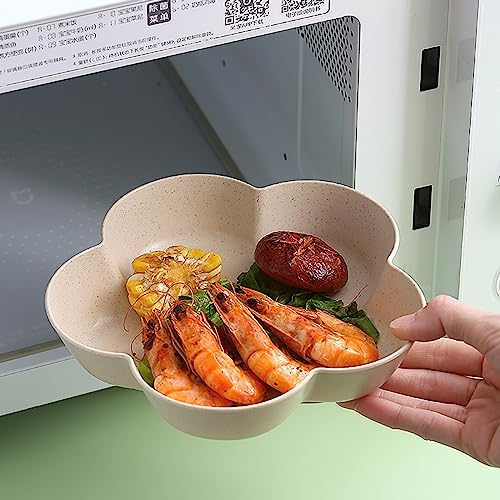 5 Pack Small Dessert Bowls 21oz, 7 Inch Wheat Straw Snack Appetizer