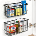 2 Pack Cabinet Door Organizer, Adhesive Wall Mounted Storage Basket