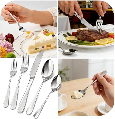 20 Piece Silverware Set, Kitchen Utensils Set for Restaurant & Home