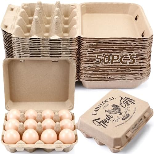 Zhanmai 50-Piece Paper Pulp Egg Cartons