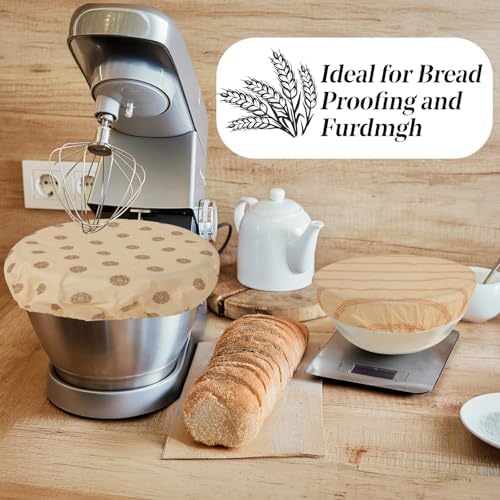 2Pcs Beeswax Bowl Covers for Bread Proofing