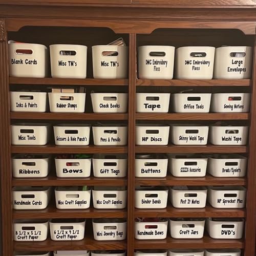 10 x 7 x 6 Inch 6 Pack Plastic Storage Bins with Handles, Pantry
