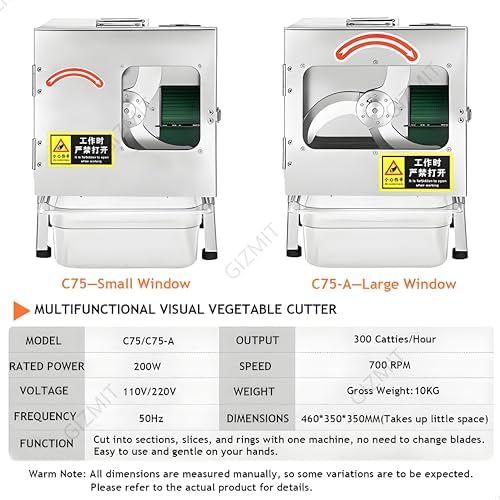 Commercial Electric Vegetable Chopper, 70mm Feed Port, 150kg/H