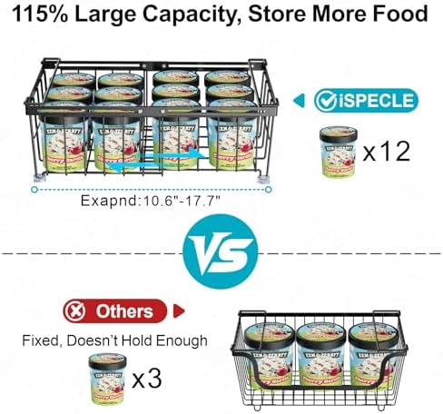 iSPECLE Stackable Deep Freezer Organizer Bins