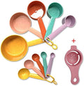 Plastic Measuring Cups and Spoons Set - 10 Pcs Colorful Kitchen
