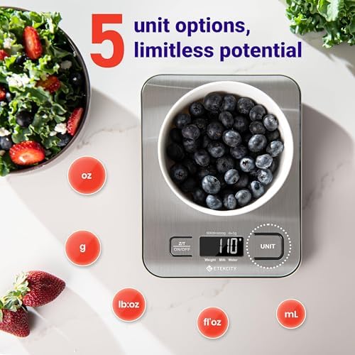 Etekcity Food Kitchen Scale, Digital Grams and Ounces, 11lb