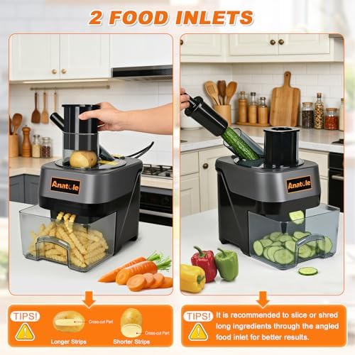 Anatole 6-in-1 Commercial Food Processor Vegetable Chopper