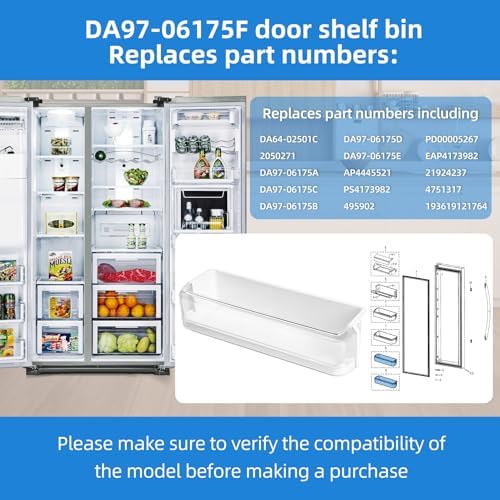 DA97-06175F Refrigerator Door Bin Compatible with Kenmore Samsung