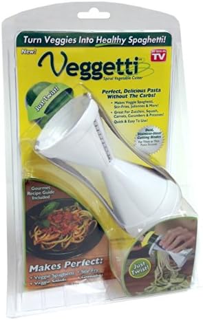Veggetti Dual Stainless Steel Blade Veggie Slicer, White