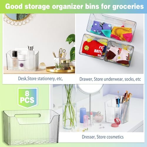 SiliFine 8 Pcs Cabinet Door Organizer Bin Wall Mount