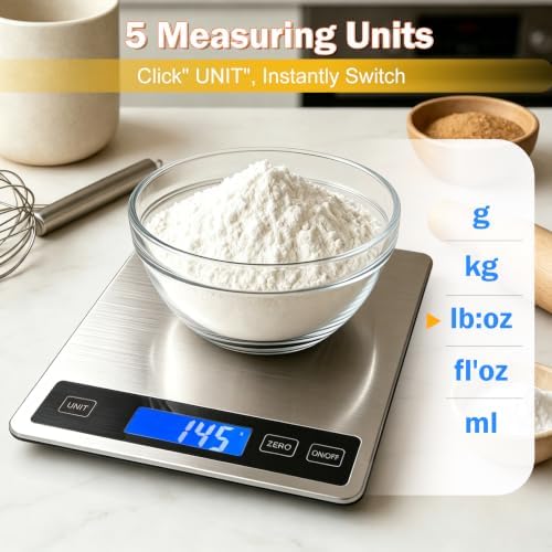 33lb Food Scale, Digital Kitchen Scale for Cooking Baking