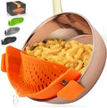 Zulay Silicone Pot Strainer - Adjustable Snap On Strainer For Most