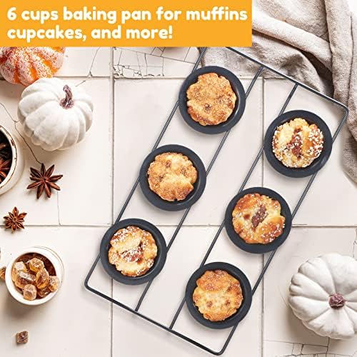 Shellwei 2 Pcs 12 Cups Nonstick Popover Pan Muffin Cupcake Pudding