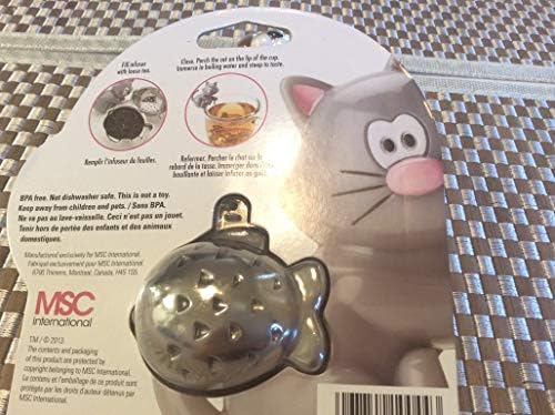 Joie Meow Tea Ball Infuser, Steep and Strain Loose Leaf Tea, Securely