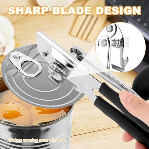 Manual Can Opener, Heavy Duty Hand Crank Can Opener for Large Cans