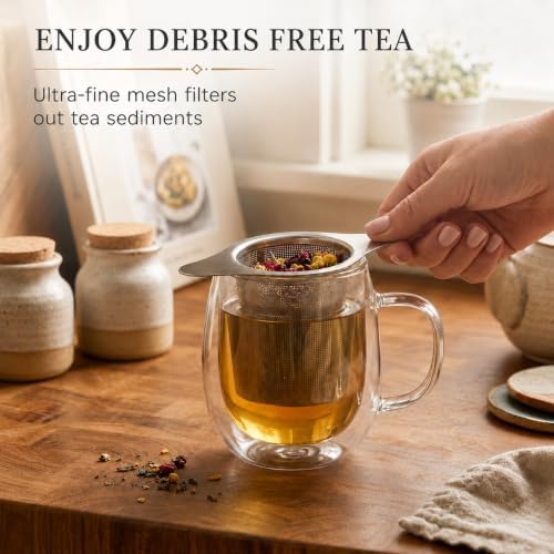 Extra Large Loose Leaf Tea Infuser Basket, Premium Stainless Steel