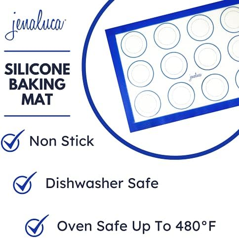 Jenaluca Silicone Baking & Cookie Mats, 2 Pack, 16.5 x 11.6 in