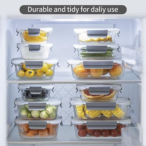 S SALIENT 24-Piece Glass Food Storage Containers with Lids