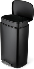 8 Gal Kitchen Trash Can, 30L Recycling or Garbage Bin, Brushed Stainless Steel by ComfyCorner