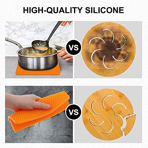 6-Pack Silicone Trivet Mats for Hot Pots