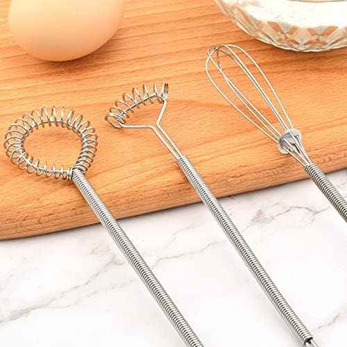 6 PCS Mini Whisk Set, Stainless Steel Spring Whisk, Cooking Gadget for