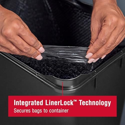 Rubbermaid 12.2 Gallon Touch-Top Trash Can, Black