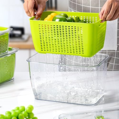 LUXEAR Fresh Produce Saver, 3-Pack, BPA-Free