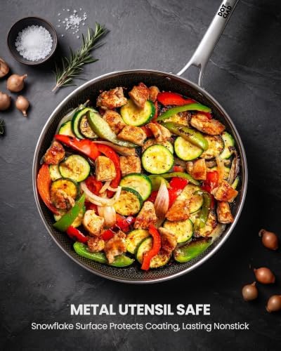 11-Piece Hybrid Stainless Steel Cookware Set, Non Stick Pots and Pans
