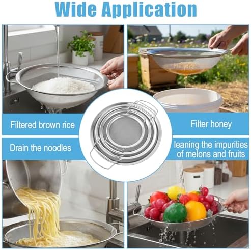 4pcs Paint Strainer Stainless Steel 60 Mesh Extra fine mesh Strainer