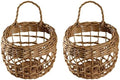 STOBAZA 2 pcs Wedding Garlic Wall Woven Hanging Baskets Handwoven