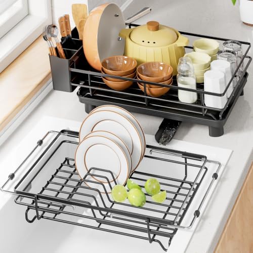 HYSEYY Kitchen Counter Dish Drying Rack, 2 Pack