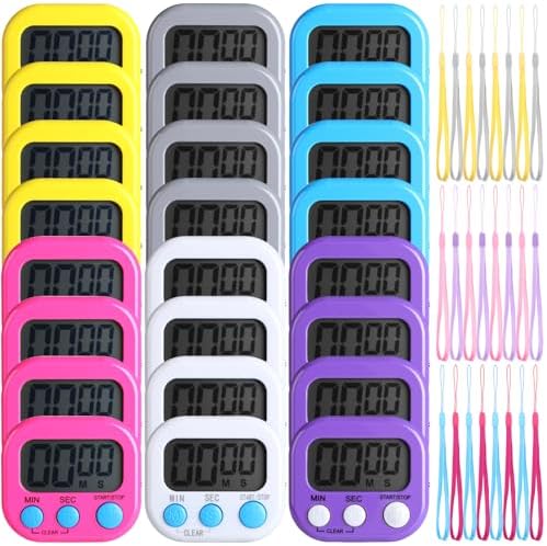 Leumoi 24 Pcs Digital Kitchen Timer
