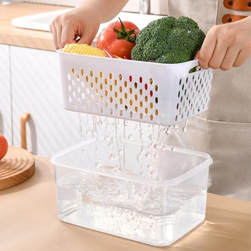 3 PCS Fruit Storage Containers for Fridge Food Storage Container Set
