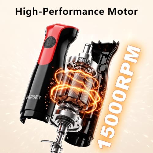 Immersion Blender Handheld, Electric Corded Hand Blender, 15000RPM