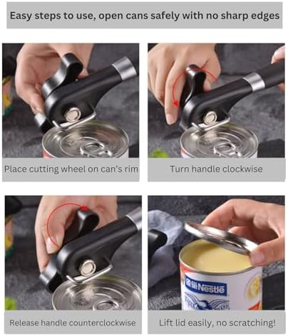 Fan Wu Safe Side-Cut Manual Can Opener, Smooth Edge