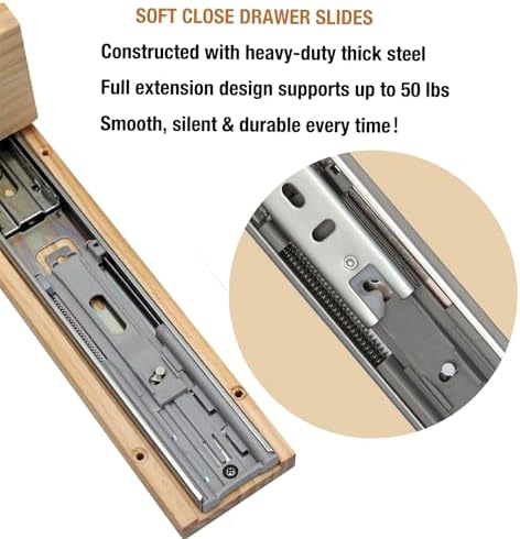 Kitchen Cabinet Organizer, Fully Assembled Drawer Wood Pull Out Tray