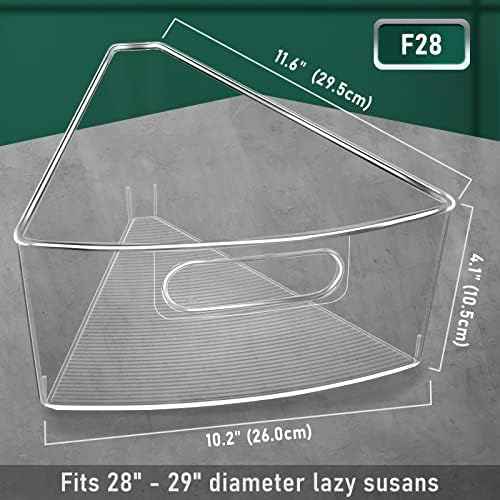 JEISSLIA Lazy Susan Cabinet Organizer Bins for 26"/ 28"/ 32" Diameter
