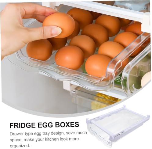 Egg Holder Drawer Dispenser for Refrigerator Cabinet White Plastic