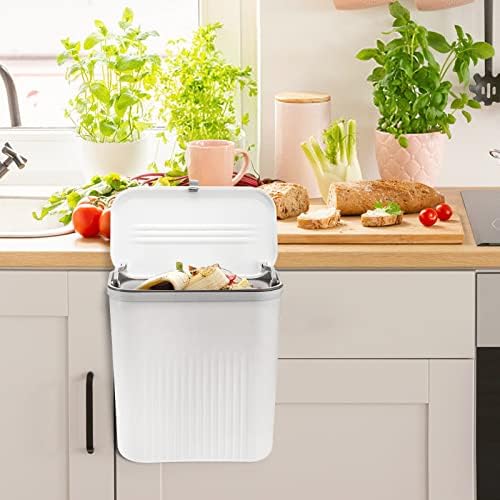 Frcctre 2 Pack 2.4 Gallon Hanging Compost Bin with Lid