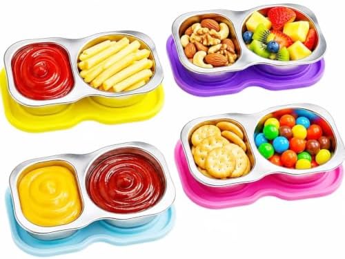 Snack Containers with Lids,5oz Stainless Steel Snack