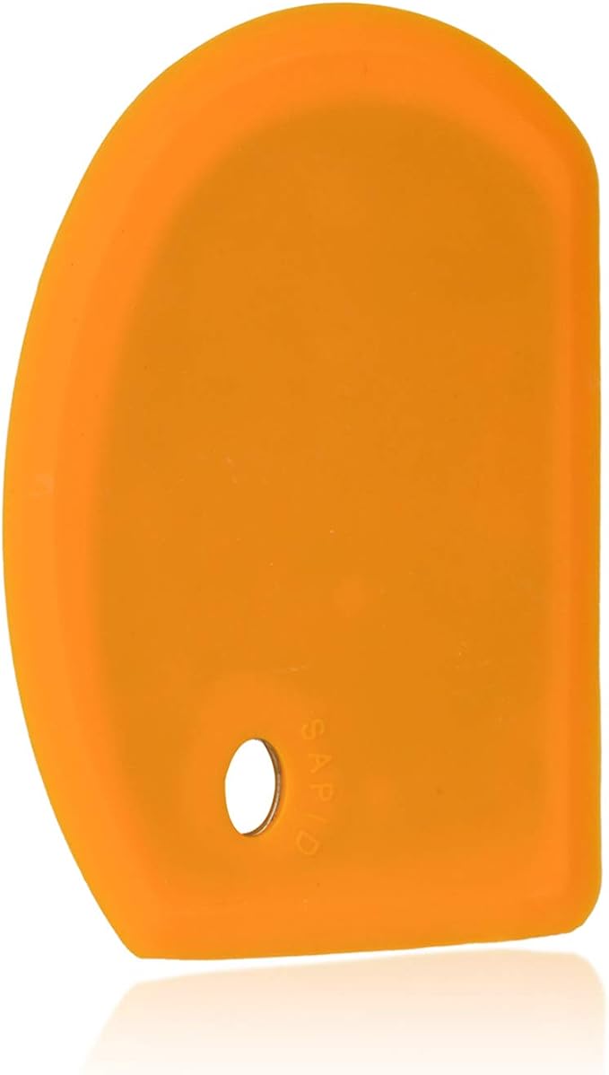 Sapid Flexible Curved Edge Silicone Bowl Scraper, Food Grade Dough Scraper by SAPID
